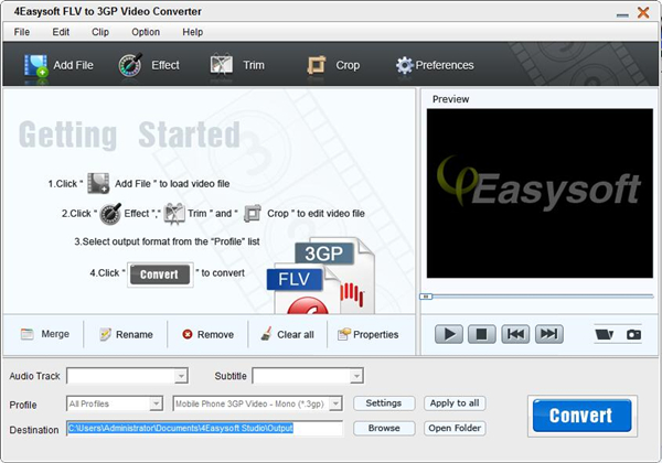 4Easysoft FLV to 3GP Video Converter0