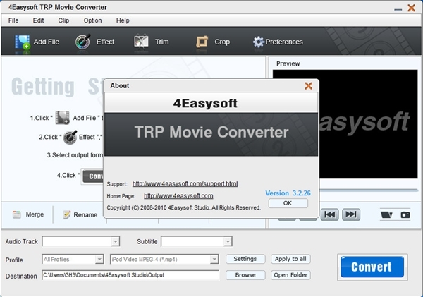 4Easysoft TRP Movie Converter(视频格式转换软件)1