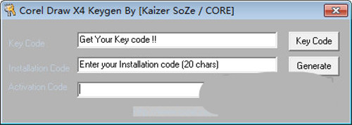 CorelDraw X4序列号和激活码生成器