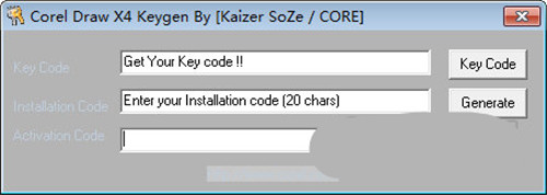 CorelDraw X4序列号和激活码生成器
