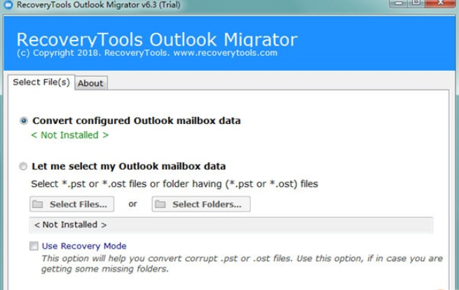 RecoveryTools Outlook Migrator(PST转换软件) V6.30