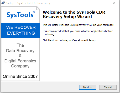 SysTools CDR Recovery(CDR文件修复工具)0