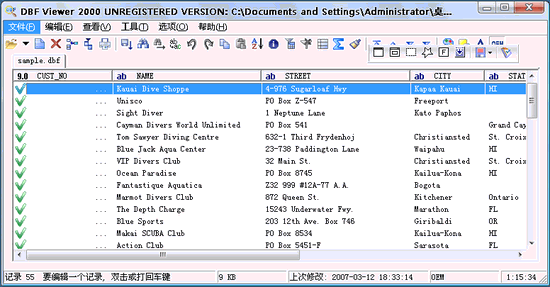 DBF Viewer 2000(DBF阅读工具) V6.10