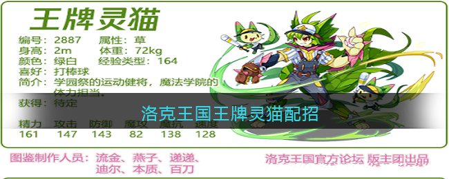 洛克王国王牌灵猫怎么配招