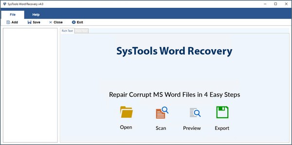 SysTools Word Recovery0