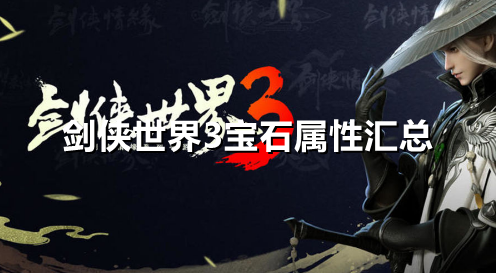剑侠世界3宝石属性怎么样