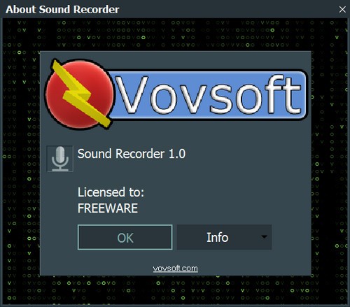 Vovsoft Sound Recorder(音频录制工具)0