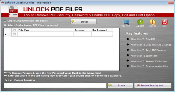 Softaken Unlock PDF Files0