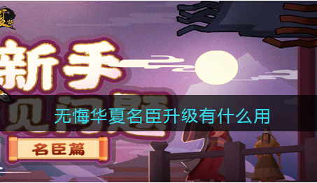 无悔华夏名臣升级有什么用