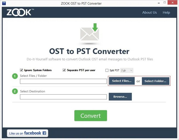 ZOOK OST to PST Converter0