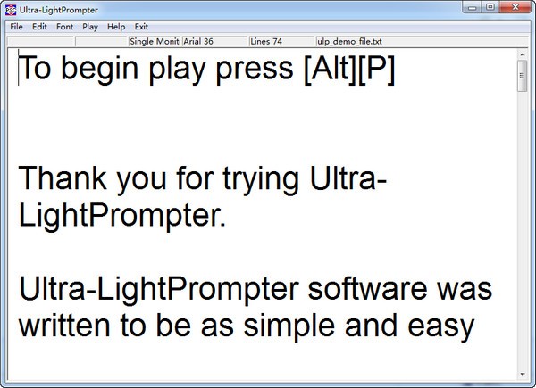 Ultra LightPrompter软件1