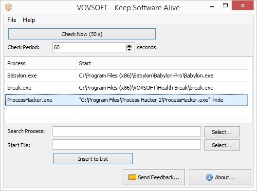 VovSoft Keep Software Alive0