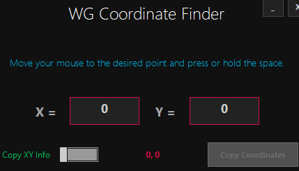 WG Coordinate Finder鼠标查找软件0