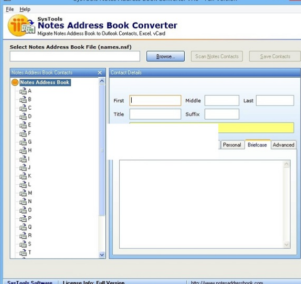 SysTools Notes Address Book Converter0