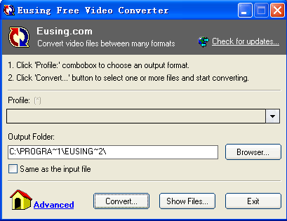 Eusing Free Video Converter0