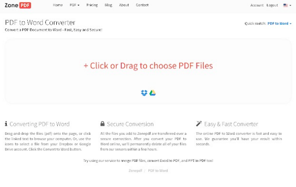 PDF to Word在线转换工具0