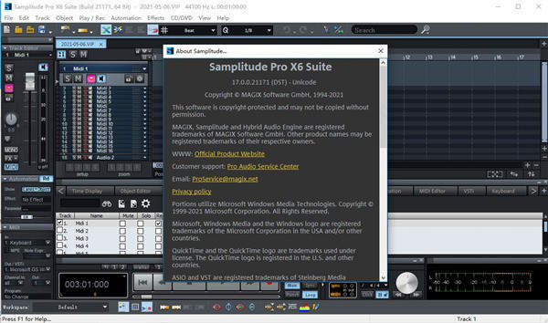 Samplitude Pro x6版