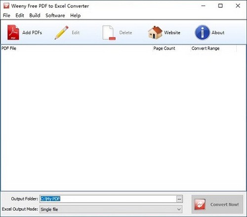 Weeny Free PDF to Excel Converter0