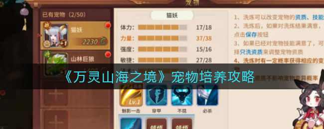 万灵山海之境宠物怎么培养