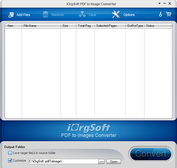 iOrgSoft PDF to Image Converter0