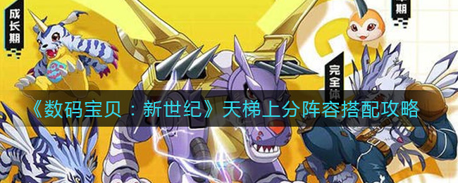 数码宝贝新世纪天梯上分阵容怎么搭配