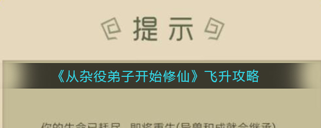 从杂役弟子开始修仙怎么飞升