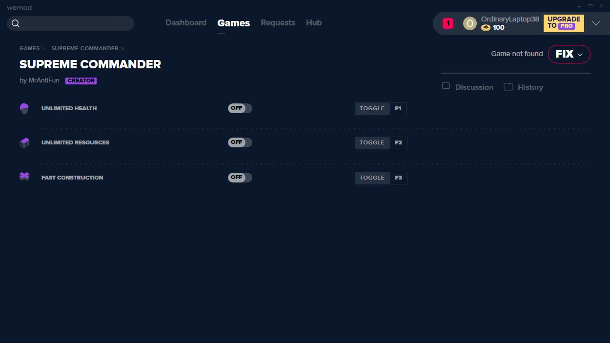 最高指挥官三项修改器MrAntiFun版1
