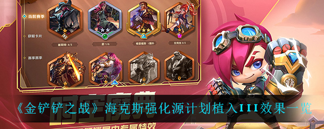 金铲铲之战海克斯强化源计划植入III效果怎么样