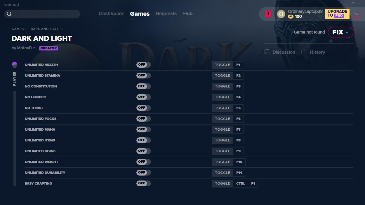 黑暗与光明十二项修改器MrAntiFun版最新版1