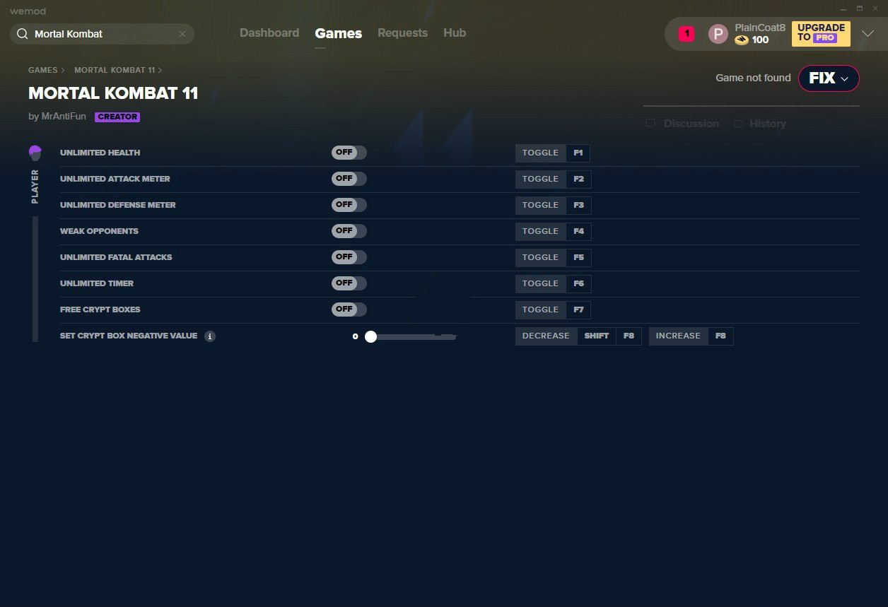 真人快打11八项修改器MrAntiFun版1