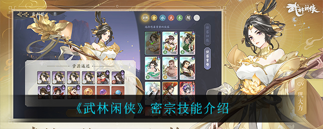 武林闲侠密宗技能怎么样