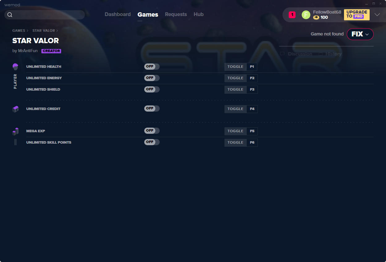 星际勇士六项修改器MrAntiFun版1