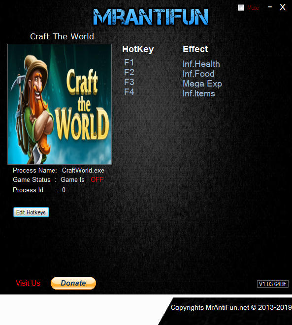 创造世界四项修改器MrAntiFun版0