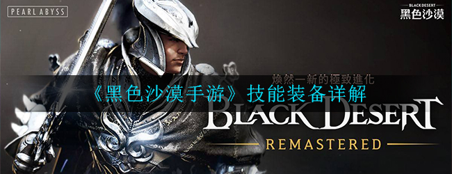 黑色沙漠手游技能装备怎么样