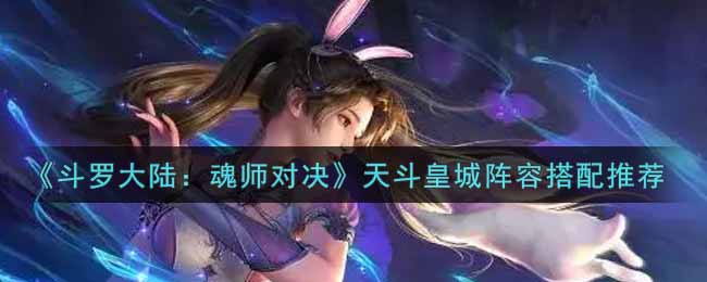 斗罗大陆魂师对决天斗皇城阵容怎么搭配