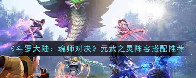 斗罗大陆魂师对决元武之灵阵容怎么搭配