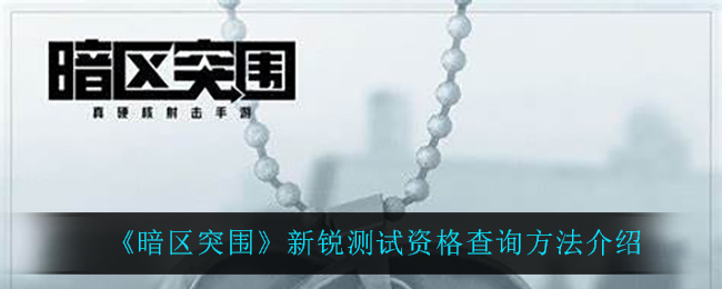 暗区突围新锐测试资格怎么查询