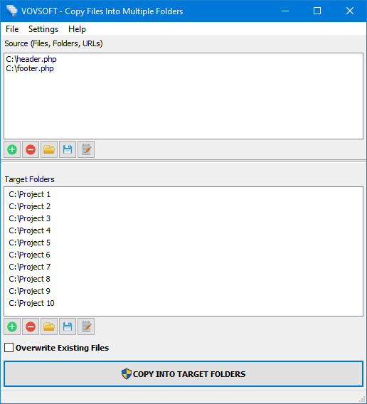VovSoft Copy Files Into Multiple Folders0