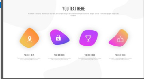 橙色紫色配色动感渐变风PPT模板1