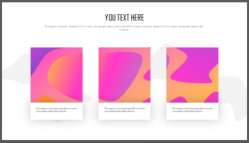 橙色紫色配色动感渐变风PPT模板3