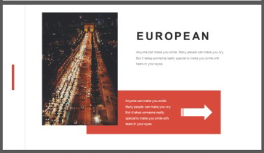 欧美风图片排版设计建筑主题PPT模板2