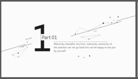 简约灰色点线多边形商务汇报PPT模板1