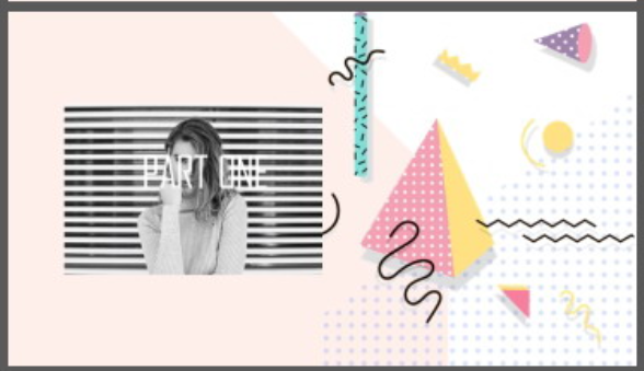 粉色时尚孟菲斯风格PPT模板1