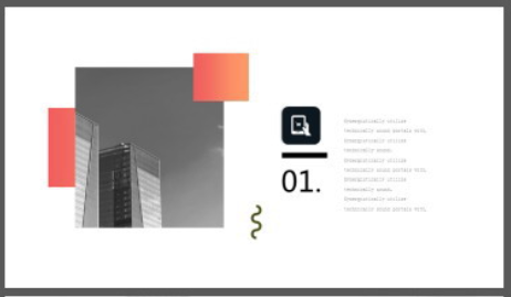 橙黑渐变配色的欧美商务PPT模板1