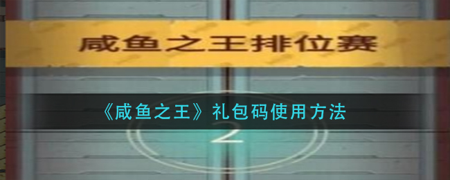 咸鱼之王礼包码怎么使用