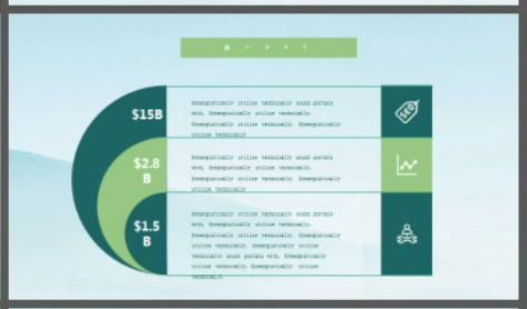 精美绿色山水背景新中式PPT模板3