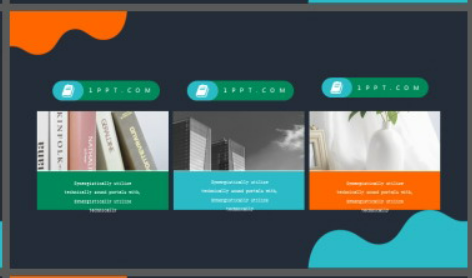 彩色创意2.5D欧美商务PPT模板3