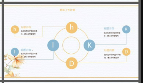 小清新水彩花卉PPT模板3