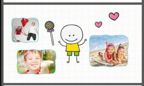 彩色卡通手绘快乐童年成长相册PPT模板0