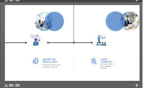 小清新蓝色水彩蒲公英PPT模板3